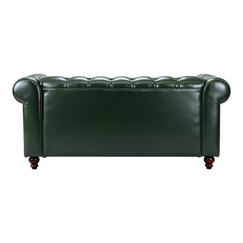 Kαναπές διθέσιος τ. Chesterfield  pu κυπαρισσί 160x84x67εκ - Pakobazaar