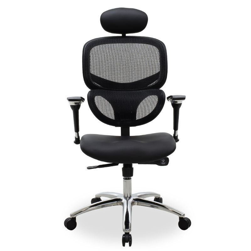 Καρέκλα γραφείου διευθυντή Freedom  Premium Quality μαύρο pu-mesh - Pakobazaar
