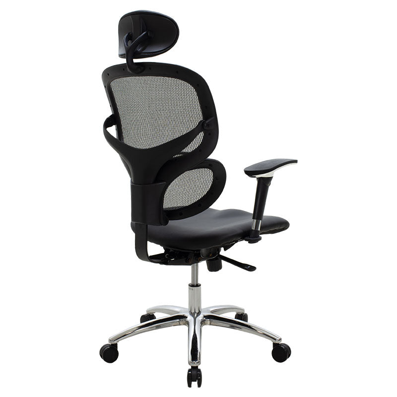 Καρέκλα γραφείου διευθυντή Freedom  Premium Quality μαύρο pu-mesh - Pakobazaar