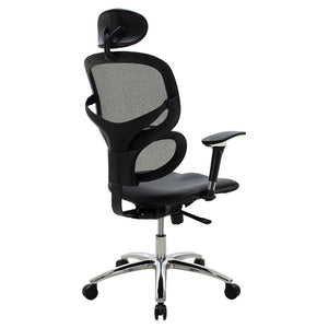 Καρέκλα γραφείου διευθυντή Freedom  Premium Quality μαύρο pu-mesh - Pakobazaar