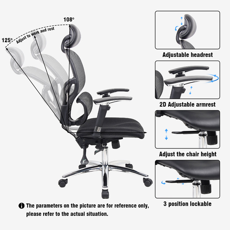 Καρέκλα γραφείου διευθυντή Freedom  Premium Quality μαύρο pu-mesh - Pakobazaar