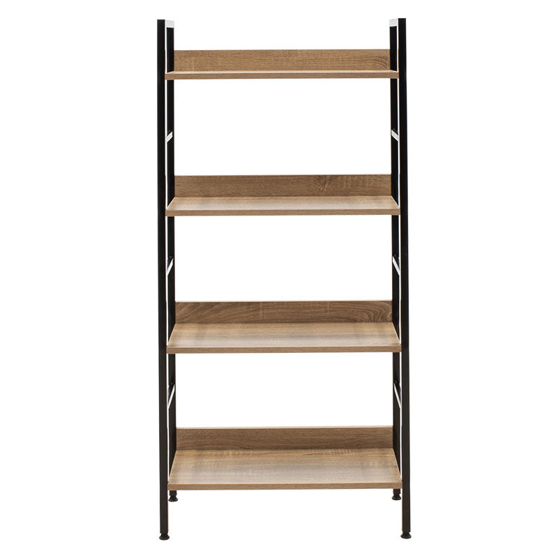 Βιβλιοθήκη- Ραφιέρα Ramon  φυσικό-μαύρο 60x28x125,5εκ - Image 4