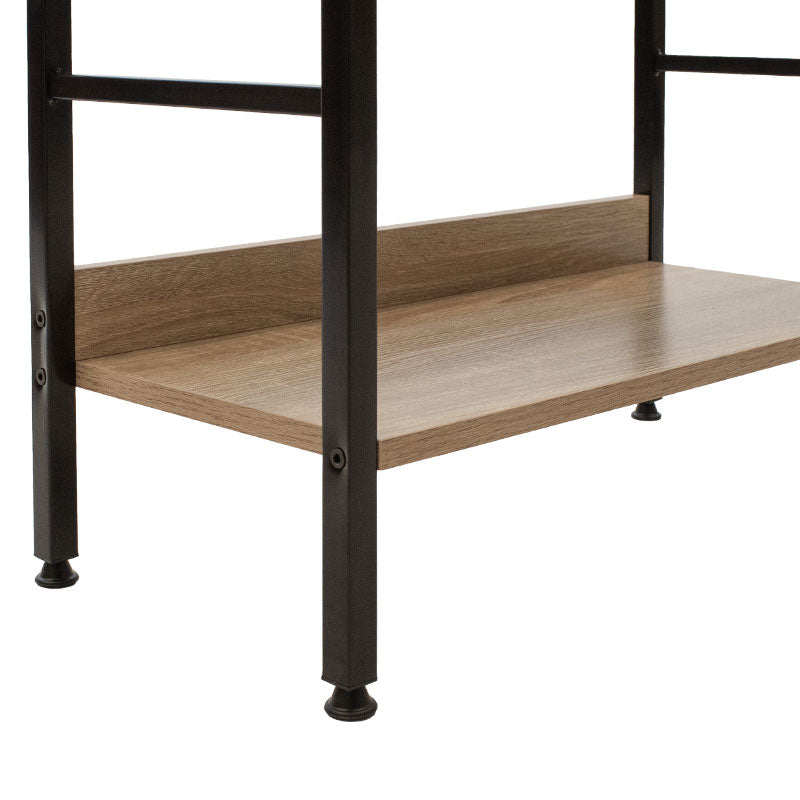 Βιβλιοθήκη- Ραφιέρα Ramon  φυσικό-μαύρο 60x28x125,5εκ - Image 6