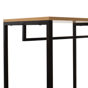 Έπιπλο εισόδου-ραφιέρα Ramon  φυσικό-μαύρο 90,5x41x167εκ - Pakobazaar