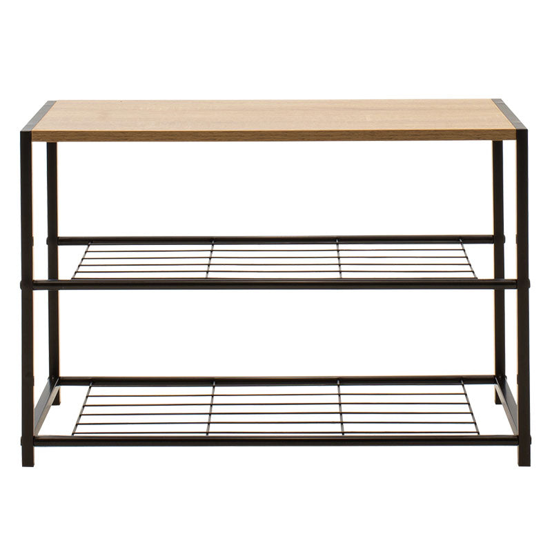 Παπουτσοθήκη Ramon  6 ζευγών φυσικό-μαύρο 63x30x43εκ - Image 3