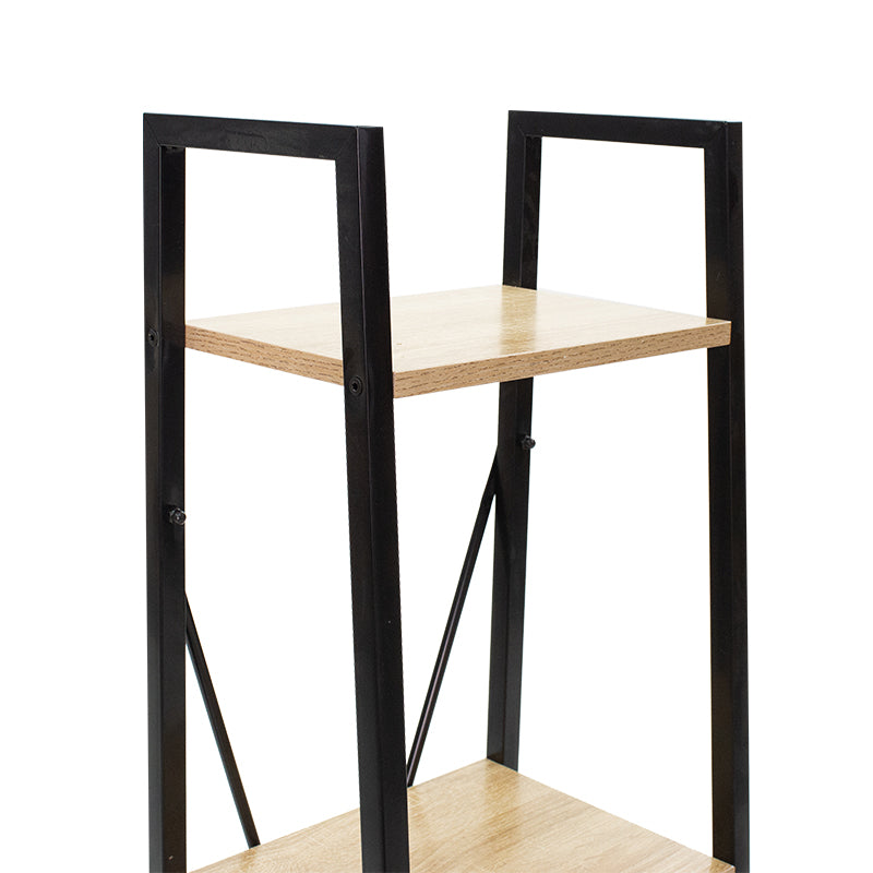 Βιβλιοθήκη Ramon  φυσικό-μαύρο 34x32,5x148εκ - Pakobazaar