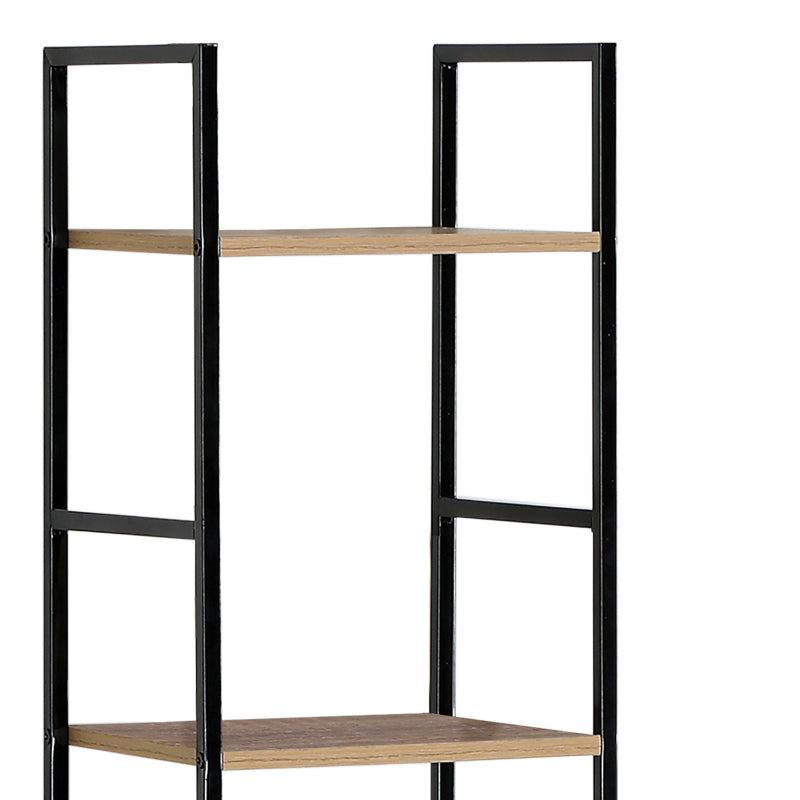 Βιβλιοθήκη Azuel  φυσικό-μαύρο μέταλλο 29x23.5x144εκ - Pakobazaar