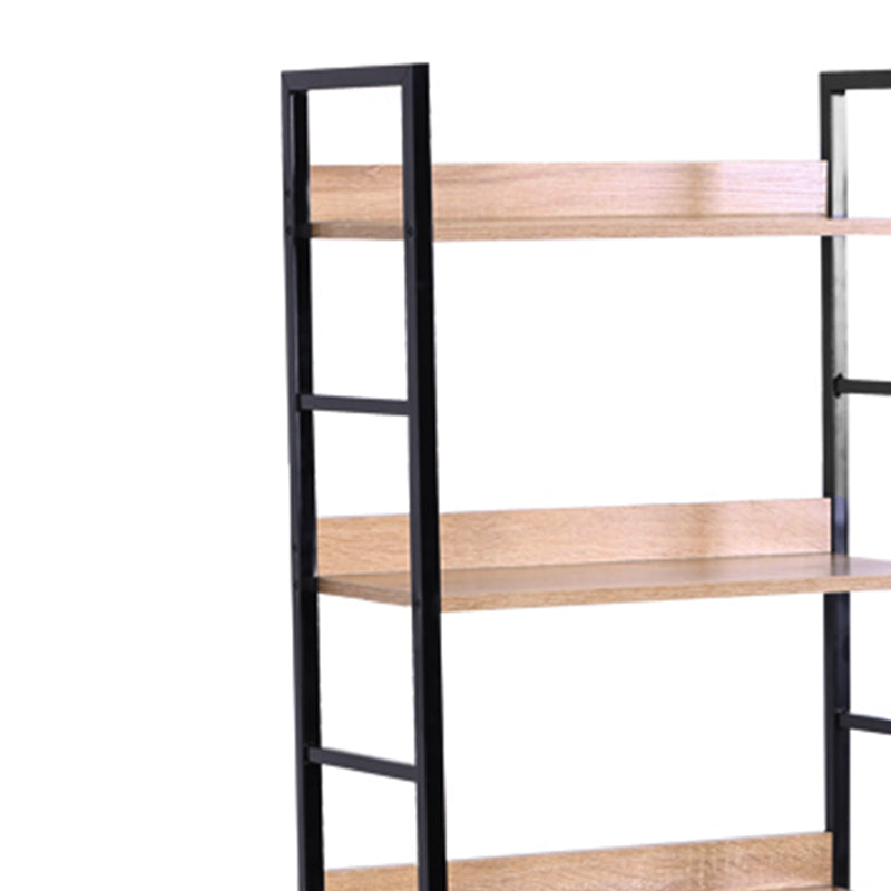 Βιβλιοθήκη Ramon  φυσικό-μαύρο μέταλλο 60x28x160εκ - Pakobazaar