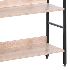 Βιβλιοθήκη Ramon  φυσικό-μαύρο μέταλλο 60x28x160εκ - Pakobazaar