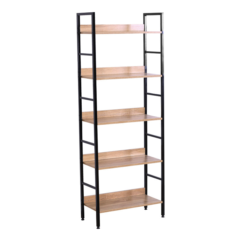 Βιβλιοθήκη Ramon  φυσικό-μαύρο μέταλλο 60x28x160εκ - Pakobazaar