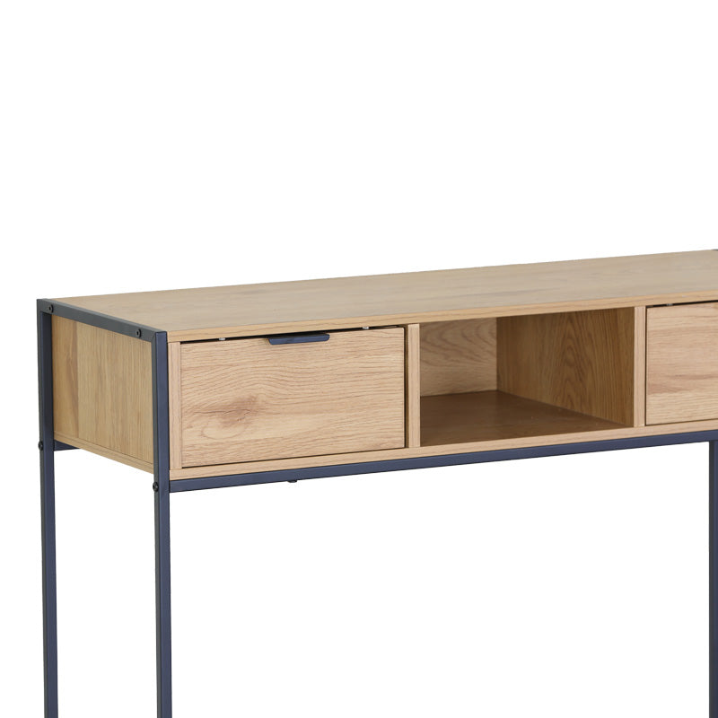 Κονσόλα Regando  σε oak απόχρωση με μαύρο μέταλλο 100x35x80εκ - Pakobazaar