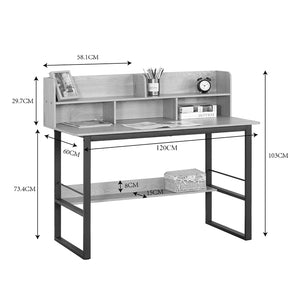Γραφείο εργασίας Biuro  oak- μαύρο μέταλλο 120x60x103εκ - Pakobazaar