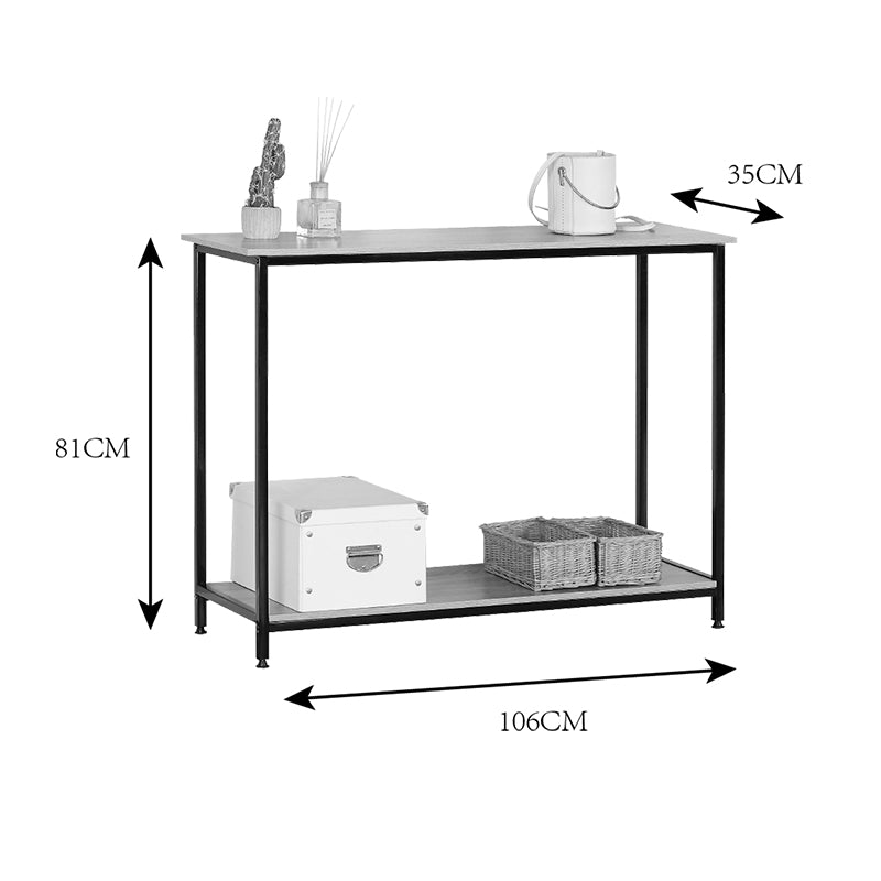 Κονσόλα Shima  oak- μαύρο μέταλλο 106x35x81εκ - Pakobazaar