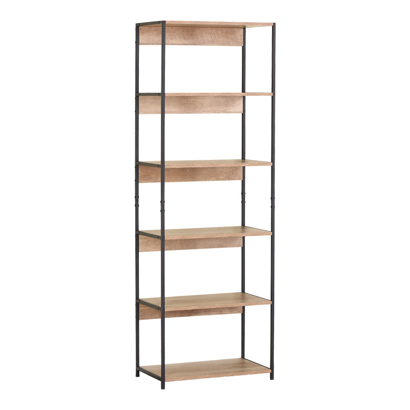 Βιβλιοθήκη Kaliano  oak-μαύρο μέταλλο 59.5x35x176.5εκ - Pakobazaar