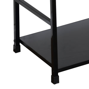 Βιβλιοθήκη Manlo  μαύρο μέταλλο 58.6x23.5x144εκ - Pakobazaar