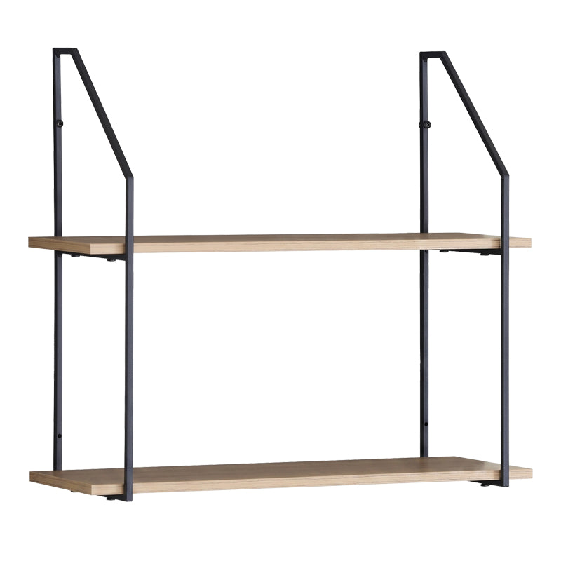 Ραφιέρα τοίχου Fema  oak με μαύρο μέταλλο 60x20x52εκ