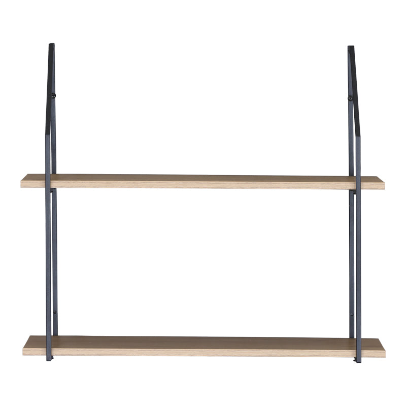 Ραφιέρα τοίχου Fema  oak με μαύρο μέταλλο 60x20x52εκ