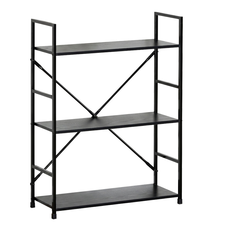 Βιβλιοθήκη-ραφιέρα Manlo  μαύρο μέταλλο 58.6x23.5x80εκ