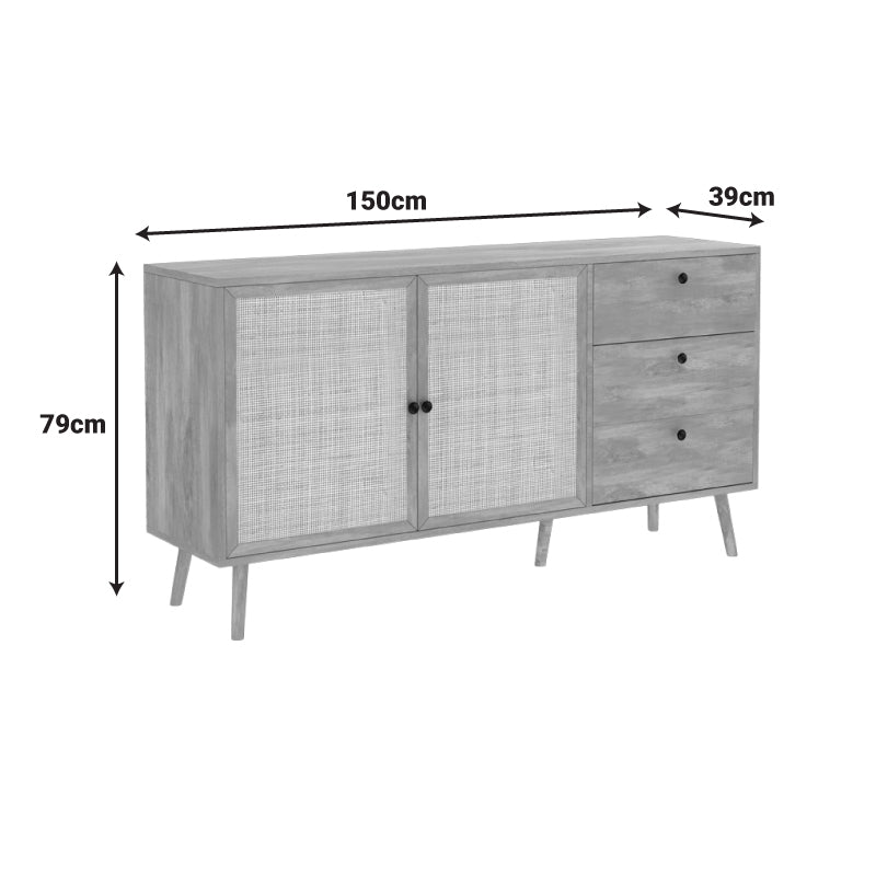 Μπουφές Oslo  sonoma 150x39x79εκ - Pakobazaar