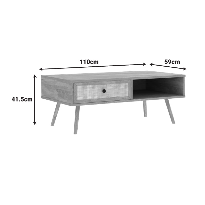 Τραπέζι σαλονιού Oslo  sonoma 110x59x41,5εκ - Pakobazaar