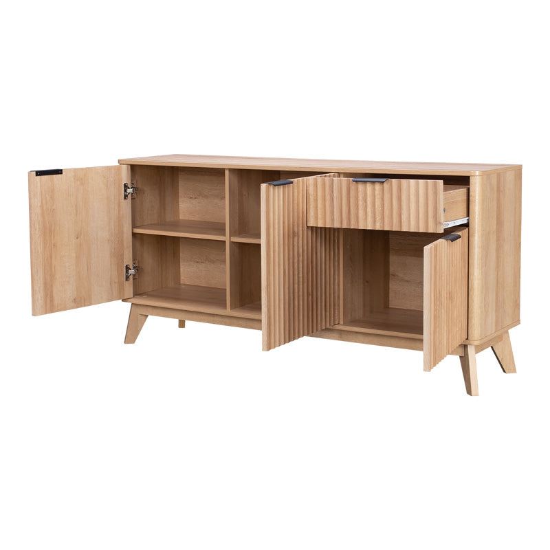 Μπουφές Hamea  mdf σε φυσική απόχρωση 150x39,5x73εκ - Pakobazaar