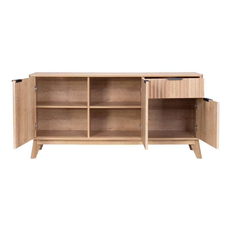 Μπουφές Hamea  mdf σε φυσική απόχρωση 150x39,5x73εκ - Pakobazaar