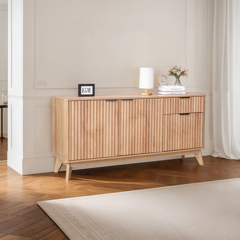 Μπουφές Hamea  mdf σε φυσική απόχρωση 150x39,5x73εκ - Pakobazaar