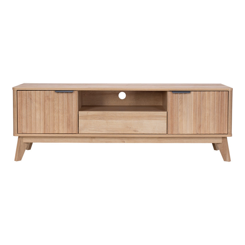 Έπιπλο τηλεόρασης Hamea  mdf σε φυσική απόχρωση 145x39,5x49εκ - Pakobazaar