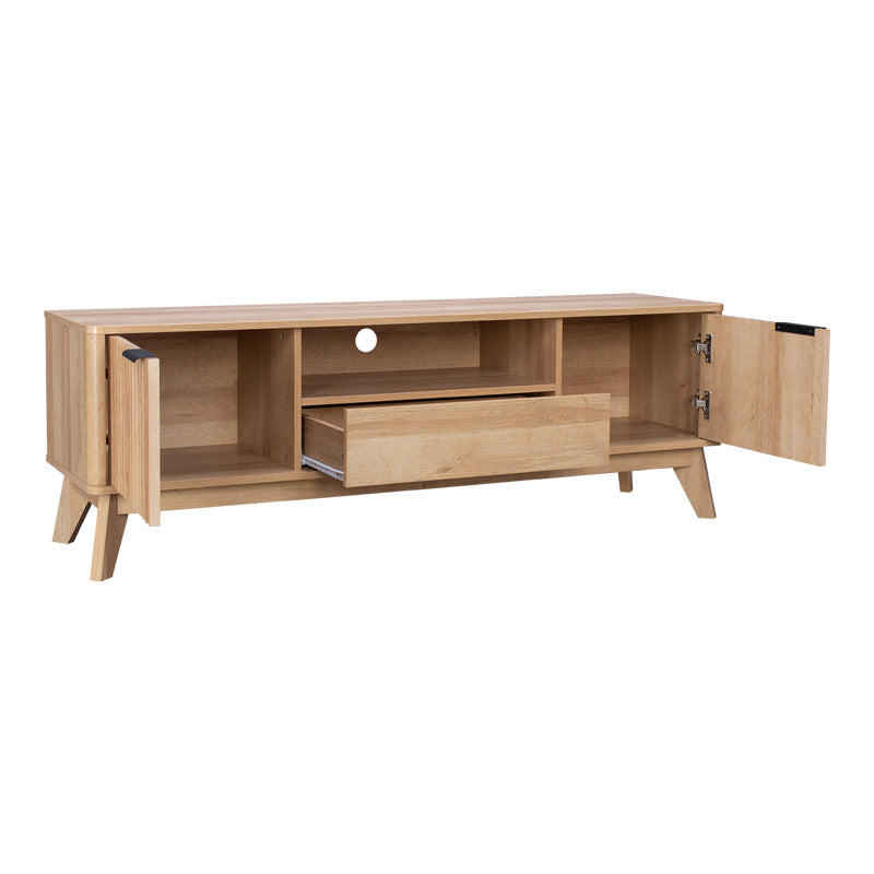 Έπιπλο τηλεόρασης Hamea  mdf σε φυσική απόχρωση 145x39,5x49εκ - Pakobazaar
