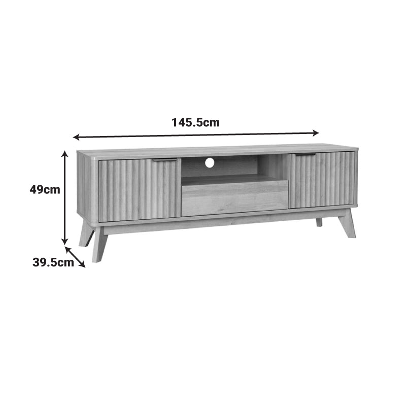 Έπιπλο τηλεόρασης Hamea  mdf σε φυσική απόχρωση 145x39,5x49εκ - Pakobazaar