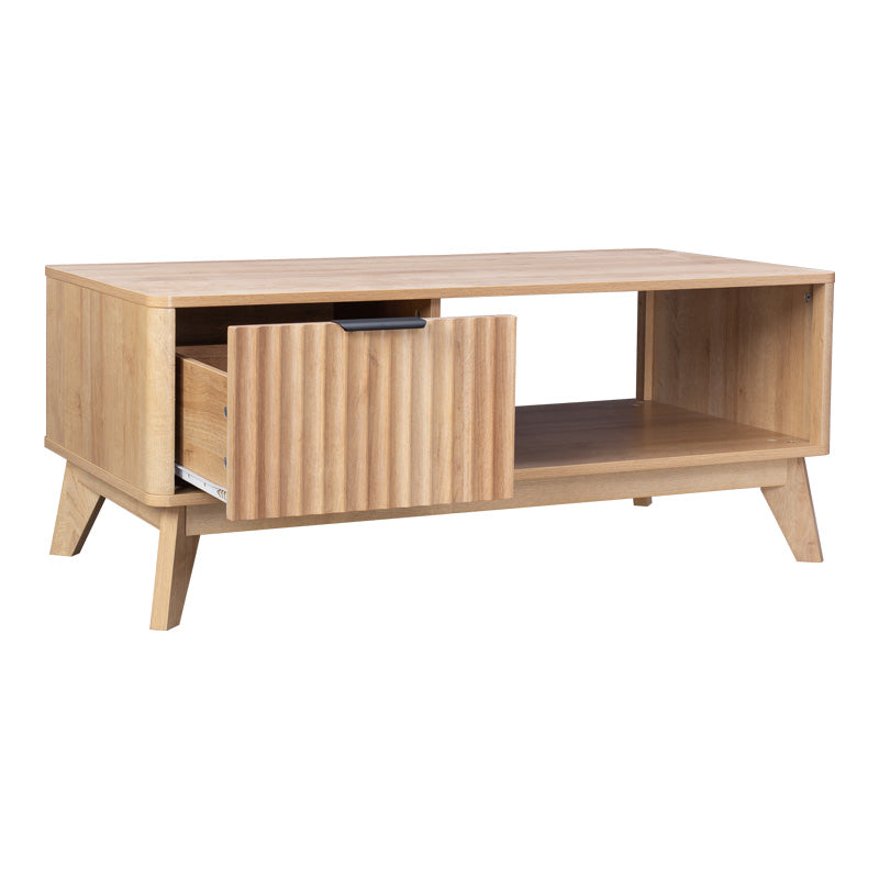 Τραπέζι σαλονιού Hamea  mdf σε φυσική απόχρωση 110x55,2x45εκ - Pakobazaar