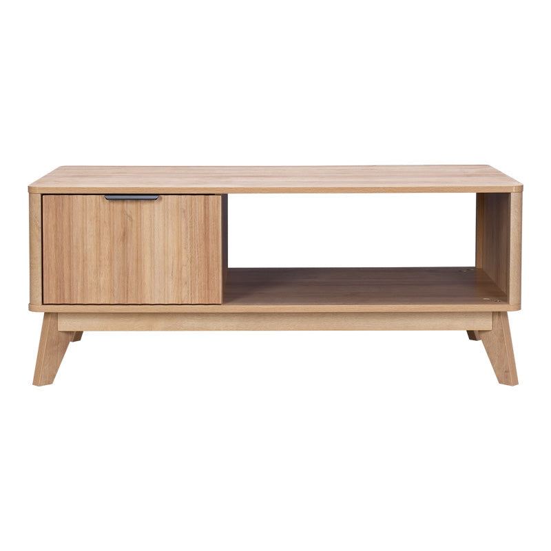 Τραπέζι σαλονιού Hamea  mdf σε φυσική απόχρωση 110x55,2x45εκ - Pakobazaar