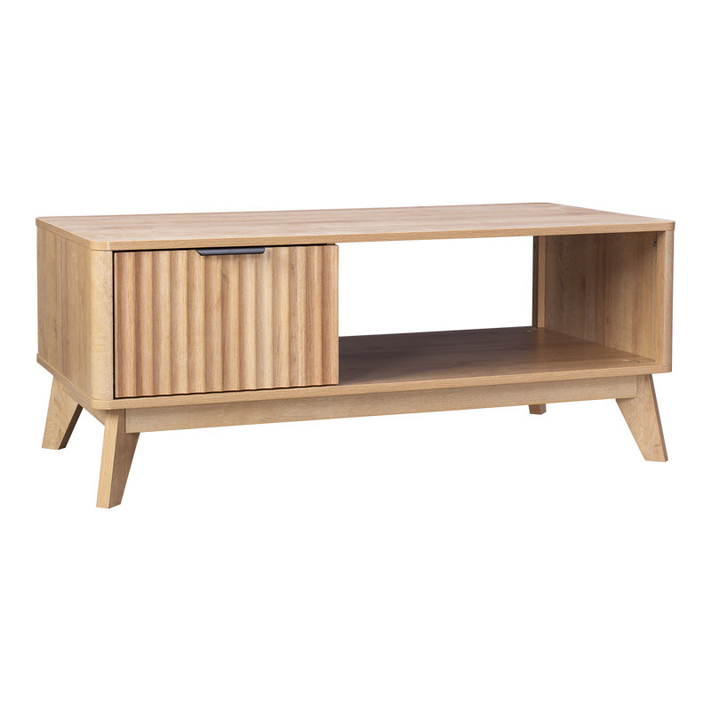 Τραπέζι σαλονιού Hamea  mdf σε φυσική απόχρωση 110x55,2x45εκ - Pakobazaar