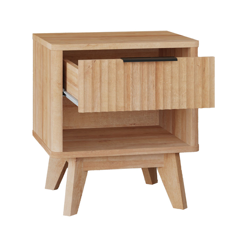 Κομοδίνο Hamea  mdf σε φυσική απόχρωση 45x39.5x50.2εκ - Pakobazaar