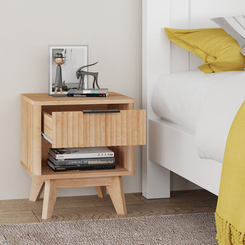 Κομοδίνο Hamea  mdf σε φυσική απόχρωση 45x39.5x50.2εκ - Pakobazaar