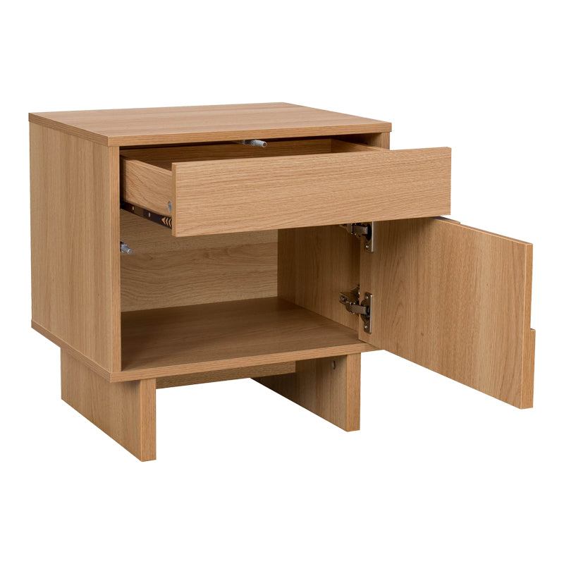 Κομοδίνο Jenfia  mdf σε φυσική απόχρωση 48x39x50,5εκ - Pakobazaar