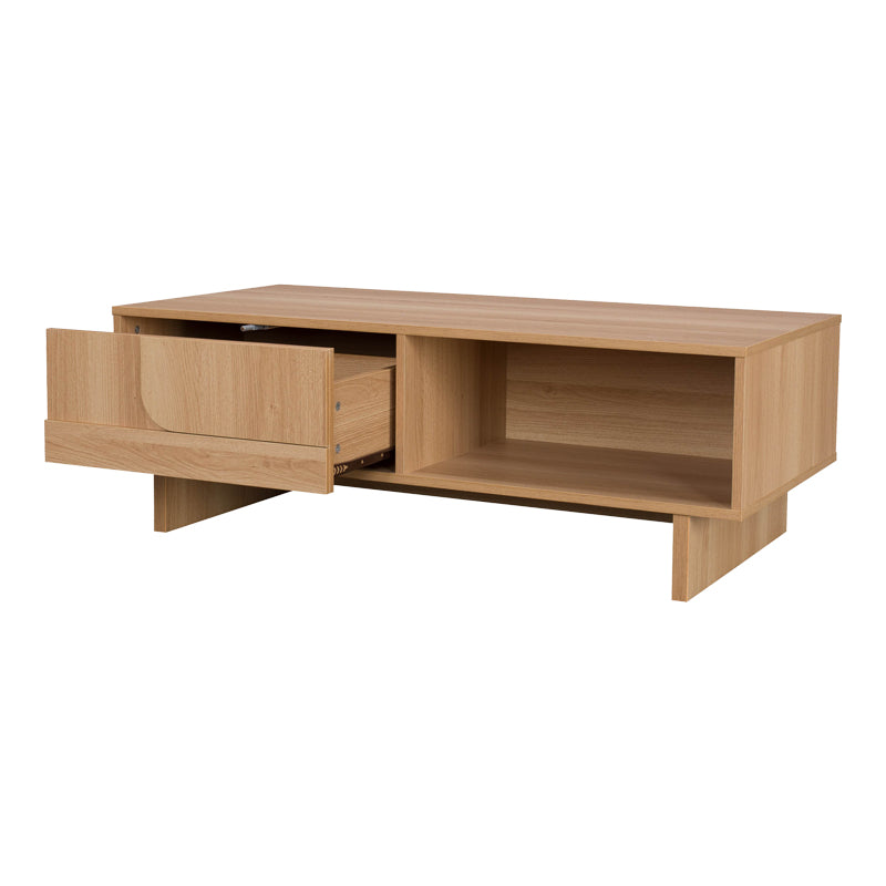 Τραπέζι σαλονιού Jenfia  mdf σε φυσική απόχρωση 110x55x38,5εκ