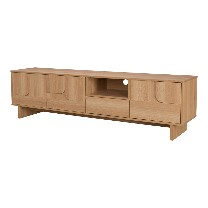 Έπιπλο τηλεόρασης Jenfia  mdf σε φυσική απόχρωση 180x39x45,5εκ - Pakobazaar