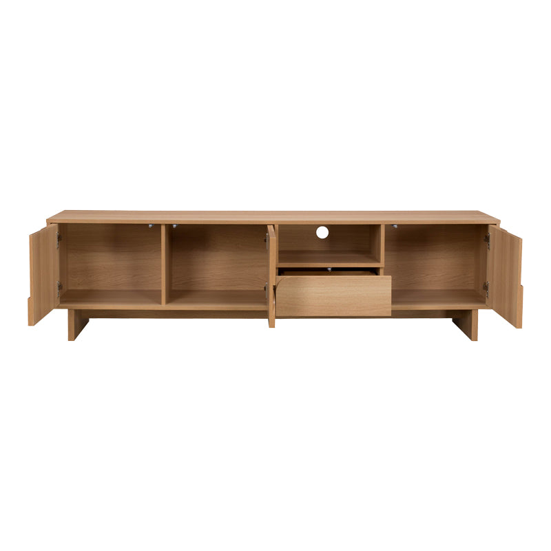 Έπιπλο τηλεόρασης Jenfia  mdf σε φυσική απόχρωση 180x39x45,5εκ - Pakobazaar