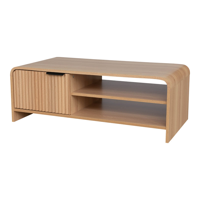 Τραπέζι σαλονιού Kelba  mdf σε φυσική απόχρωση 100x50x35,5εκ - Pakobazaar