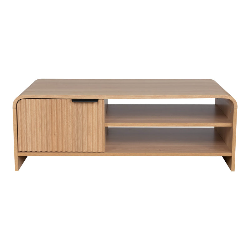 Τραπέζι σαλονιού Kelba  mdf σε φυσική απόχρωση 100x50x35,5εκ - Pakobazaar
