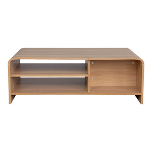 Τραπέζι σαλονιού Kelba  mdf σε φυσική απόχρωση 100x50x35,5εκ - Pakobazaar
