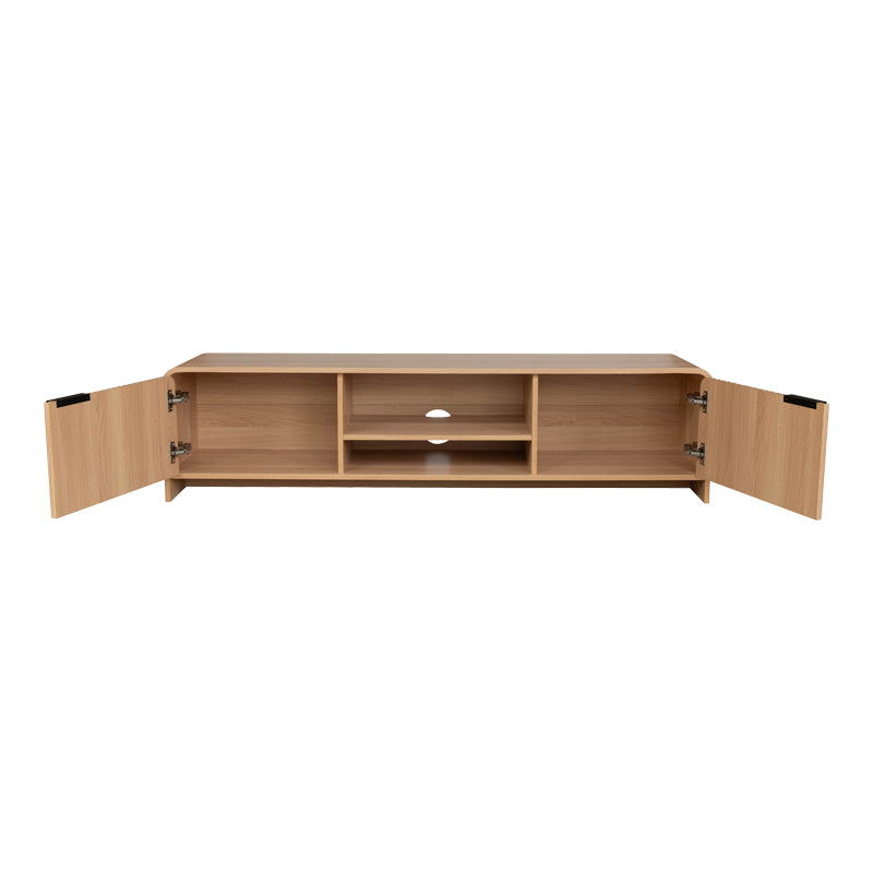 Έπιπλο τηλεόρασης Anfen  mdf σε φυσική απόχρωση 160x39x40,5εκ - Pakobazaar
