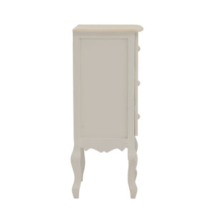 Κομοδίνο Pazlen Inart mdf σε λευκή αντικέ απόχρωση 40x34.5x82εκ - Image 4