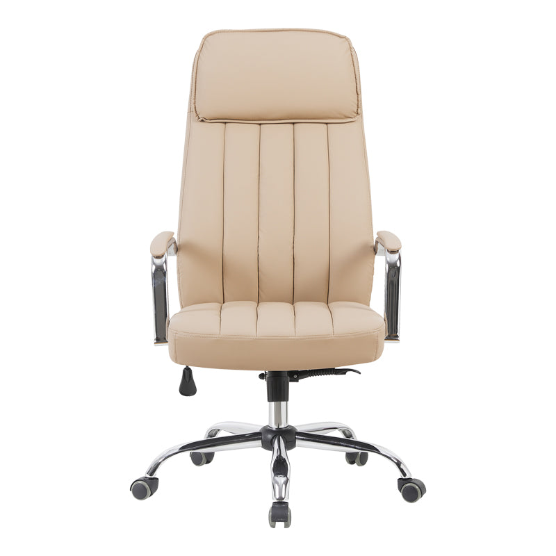 Καρέκλα γραφείου διευθυντή Morales  pu cappuccino 60x70x118-124εκ - Pakobazaar