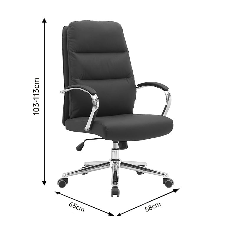 Καρέκλα γραφείου διευθυντή Normie  pu καφέ 58x65x103-111εκ - Pakobazaar