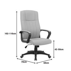 Καρέκλα γραφείου διευθυντή Roby  pu cappuccino 60x70x102-110εκ - Pakobazaar