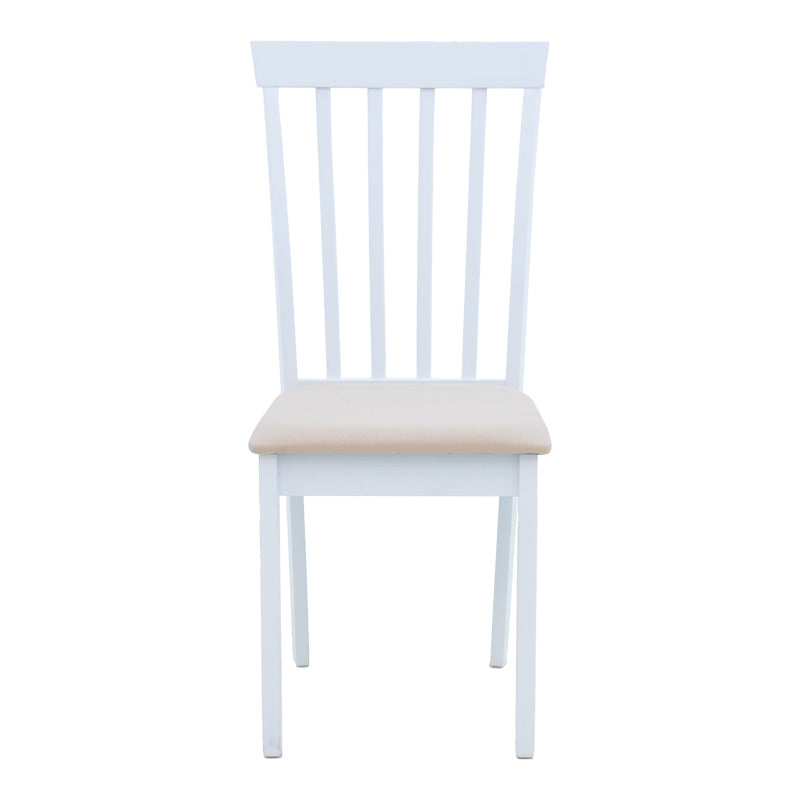 Καρέκλα Houston  rubberwood σε λευκή απόχρωση 40x49x94εκ - Pakobazaar