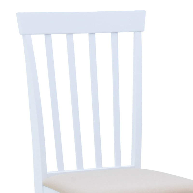 Καρέκλα Houston  rubberwood σε λευκή απόχρωση 40x49x94εκ - Pakobazaar