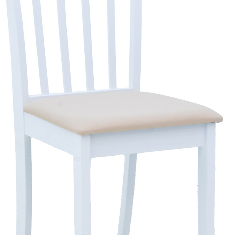 Καρέκλα Houston  rubberwood σε λευκή απόχρωση 40x49x94εκ - Pakobazaar